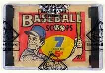 1961 Nu-Card Baseball Scoops Unopened 5-Cent Pack - BBCE Encapsulated