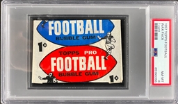 1957 Topps Football Unopened 1-Cent Pack - PSA NM-MT 8