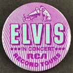 1973 "ELVIS IN CONCERT RCA RECORD TOURS" Backstage Pass Button - Short-Lived Variation