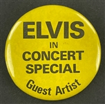 1973-74 "ELVIS IN CONCERT SPECIAL GUEST ARTIST" Backstage Pass Button