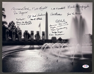 WWII Memorial 11x14 Photo Signed by 16 D-Day Veterans, Aces and Rare Pilots (PSA/DNA)