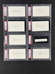 Collection of 14 WWII Aces & Pilots PSA/DNA Encapsulated Cut Signatures