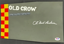 WWII FIghter Pilot Ace CE Bud Anderson Signed "OLD CROW" Aircraft Nose Artwork on Metal (PSA/DNA)
