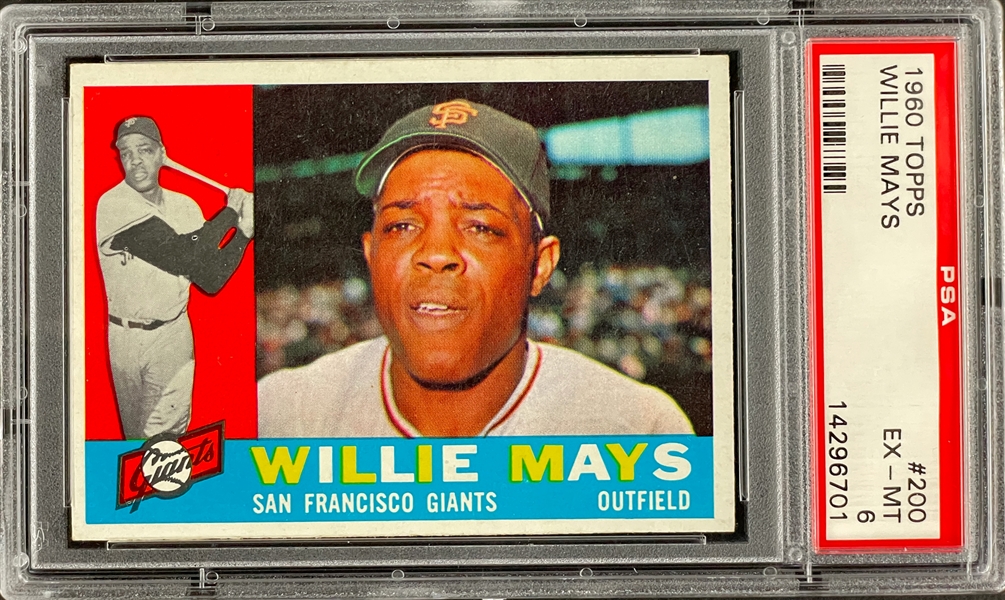 1960 Topps #200 Willie Mays - PSA EX-MT 6