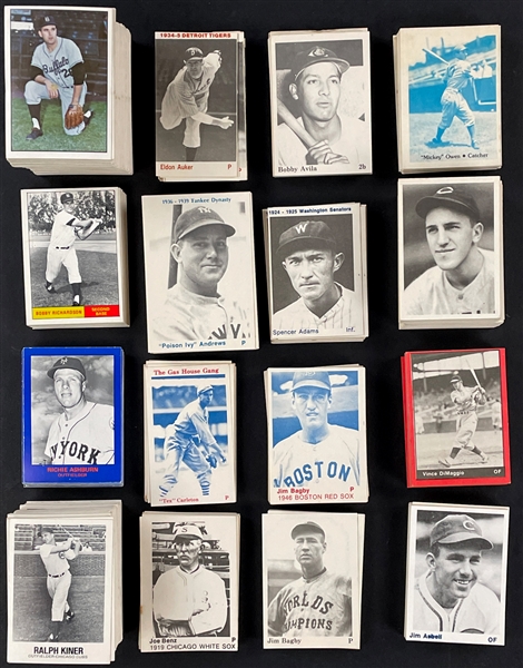 1974-81 TCMA Complete and Near Set Collection of 22 Different (1,187 Total Cards)