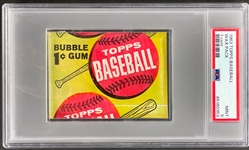 1963 Topps Baseball 1-Cent Unopened Wax Pack - PSA MINT 9