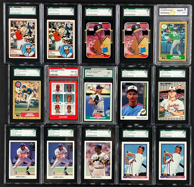 1980s and 1990s PSA and SGC Graded Baseball Stars Collection (29)