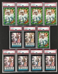 1980s-1990s Dan Marino Topps and Upper Deck Card Collection (49) Incl. 13 PSA-Graded Cards