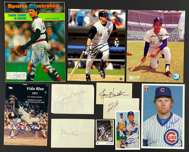 Chicago White Sox and Cubs Signed Collection of 11 Pieces (Beckett)