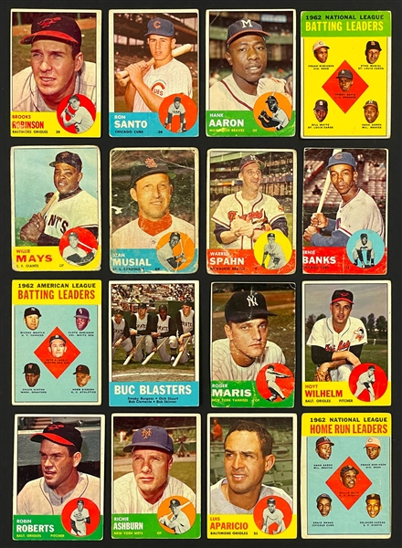 1963 Topps Baseball Partial Set (281/576)