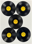 1956 Carl Perkins SUN Records 78 RPM Collection of Five Incl. "Blue Suede Shoes", "Dixie Fired", "Matchbox" and Others (5)
