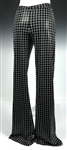 Prince Owned and Worn "EXIT 1" Snakeskin-Like Black & White Checkered Stretch Pants