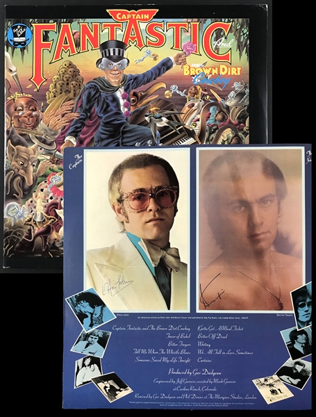 1975 Elton John and Bernie Taupin Signed Brown Vinyl Limited Edition Pressing of <em>Captain Fantastic and The Brown Dirt Cowboy</em> - Only 2,000 Signed!