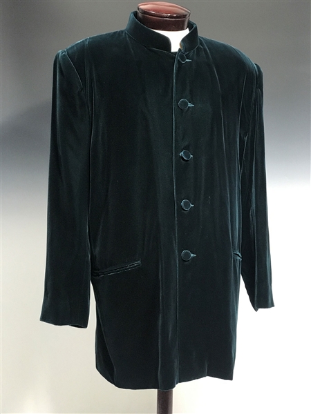 Elton John Owned and Worn “Shanghai Tang” Brand Velvet and Silk Suit from the 2000 “Out of the Closet” Sale of His Clothing