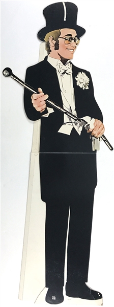 1973 Elton John MCA Records Standee for <em>Dont Shoot Me Im Only the Piano Player</em> with Iconic Top Hat and Tail Image
