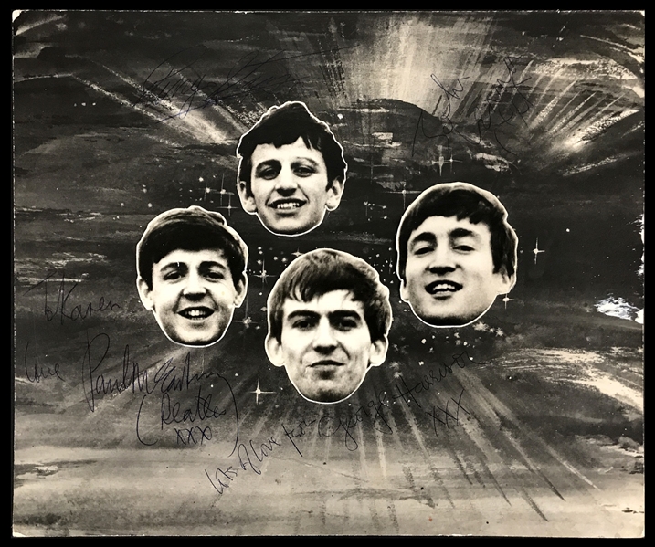 1963 <em>Thank Your Lucky Stars</em> Broadcast-Used Title Card Signed by All Four Beatles