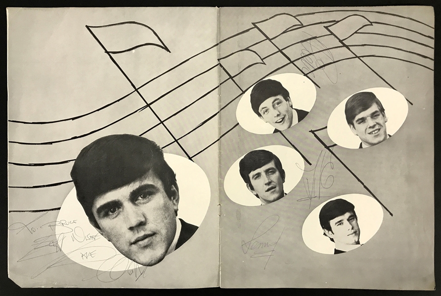 1966 Dave Clark 5 U.S. Tour Program Signed by Dave Clark, Mike Smith, Rick Huxley and Denis Payton