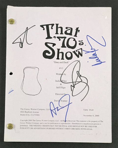 <em>That 70s Show</em> Script Signed by Ashton Kutcher, Mila Kunis, Topher Grace and Wilmer Valderrama