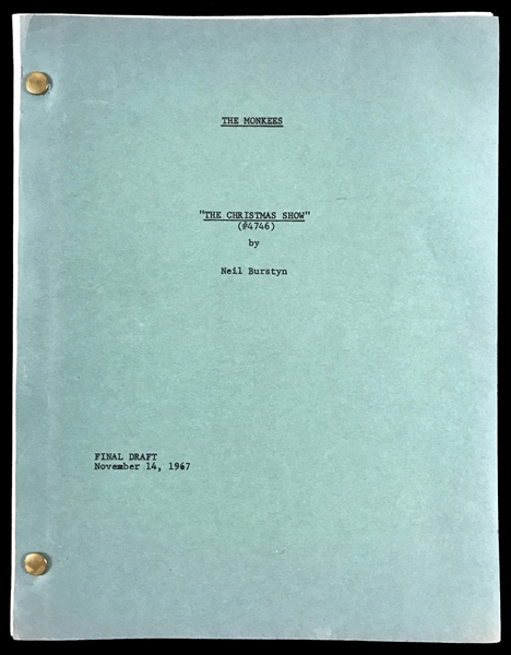 <em>The Monkees</em> “Final Draft” Production Script for Episode “The Christmas Show” - Dated November 14, 1967