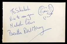 The Beatles Road Manager Malcom Evans Signed and Inscribed Autograph Book Page