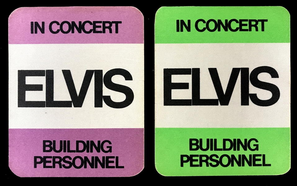 Pair of UNUSED 1970s Elvis Presley Concert Tour Rectangle Backstage Passes
