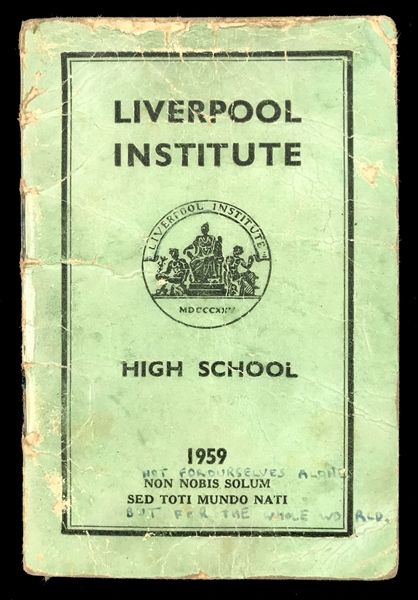 1959 Liverpool Institute High School “Green Book” Listing 17-Year Old Paul McCartney