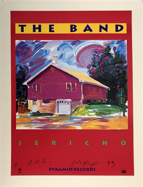 Peter Max Signed Poster for The Bands 1993 LP <em>Jericho</em> - Featuring Maxs Painting of "Big Pink"