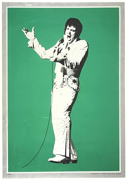1974 Elvis Presley Mylar Poster Produced by Flashbacks for Display at Concert Venues