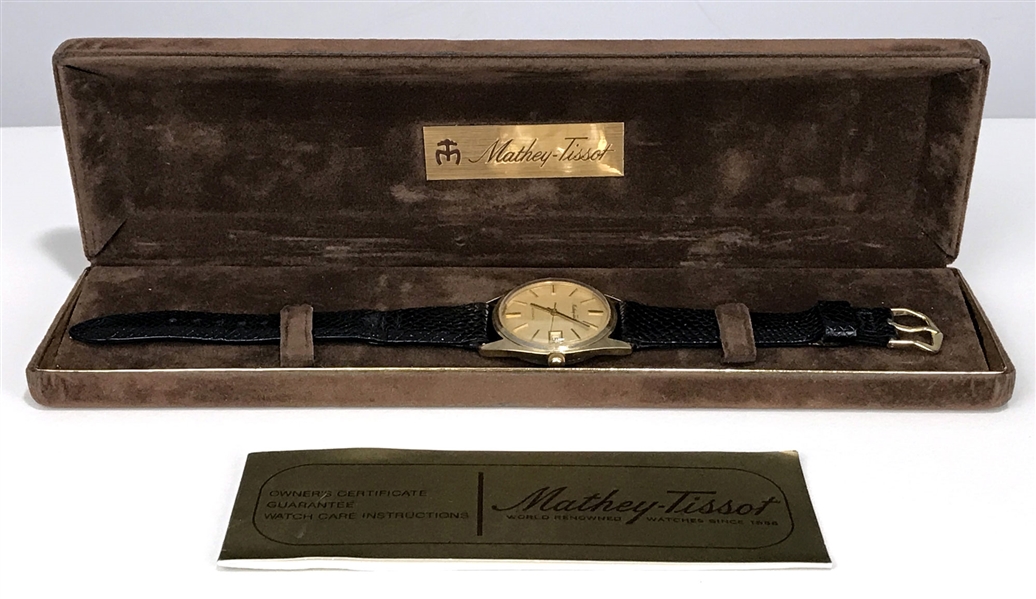 Elvis Presley Gifted Mathey-Tissot Watch for his Dear Friend Roy McComb (Janelle McCombs Husband)