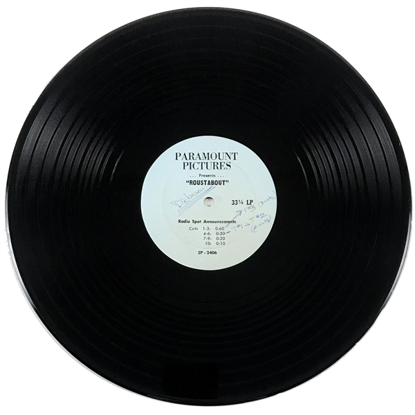 1964 “Paramount Pictures” <em>Roustabout</em> Radio Spot Announcements 33 1/3 RPM 12-Inch LP with 10 Radio Commercials for Elvis Presleys Film