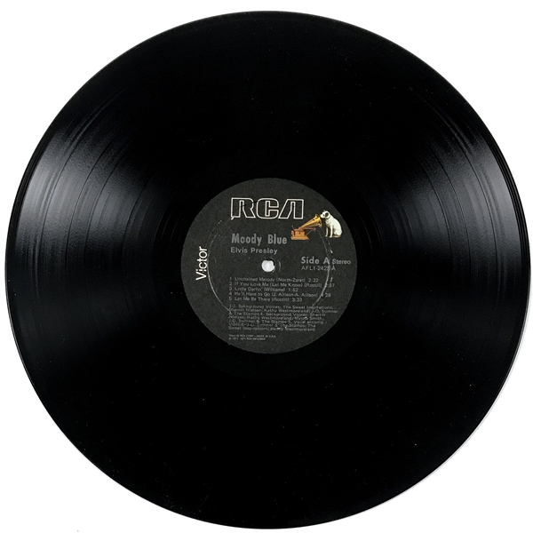 1977 Black Vinyl First Pressing of Elvis Presley’s RCA LP <em>Moody Blue</em> – The Rare Early Variation