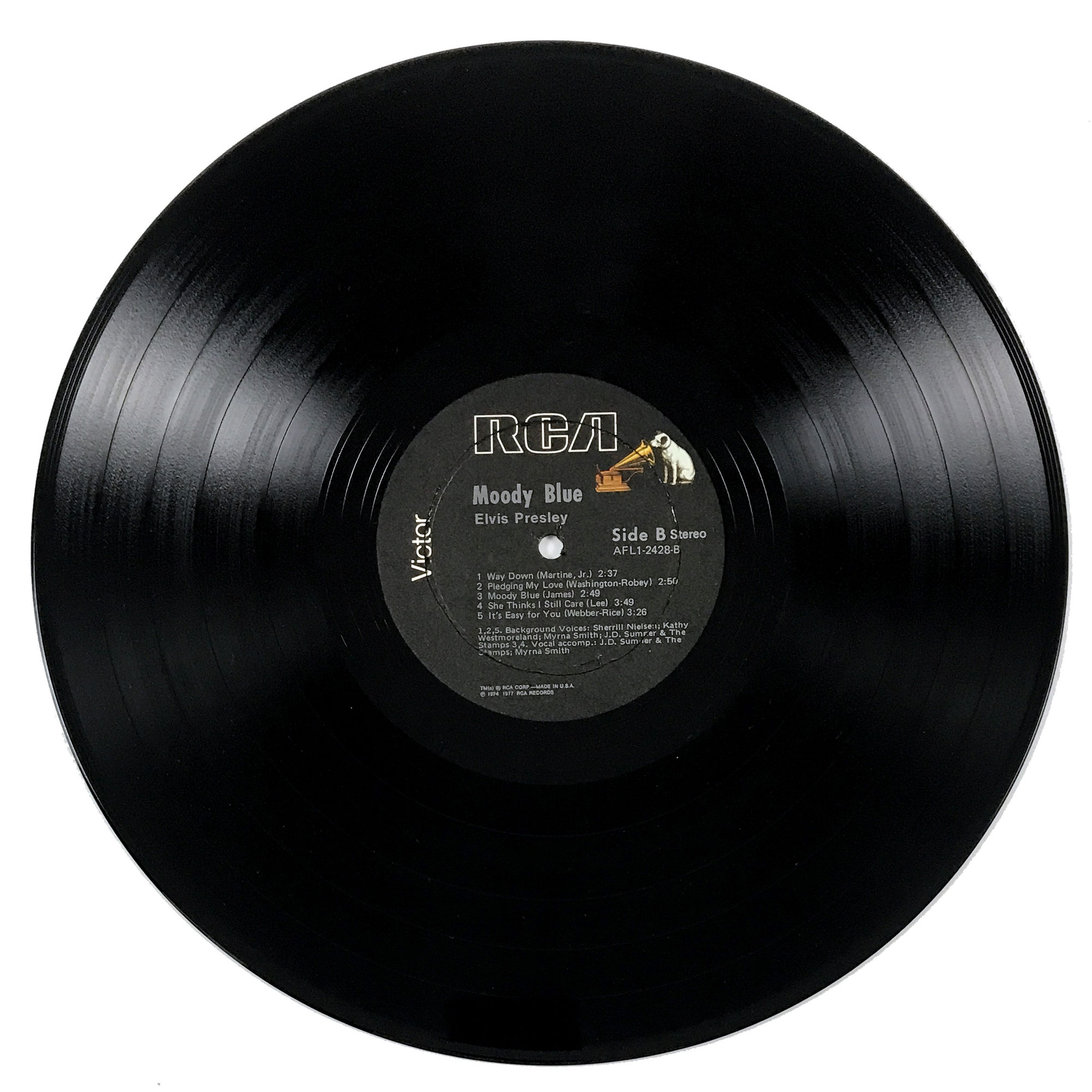 Lot Detail - 1977 Black Vinyl First Pressing of Presley's RCA LP Blue</em> – The Rare Early Variation