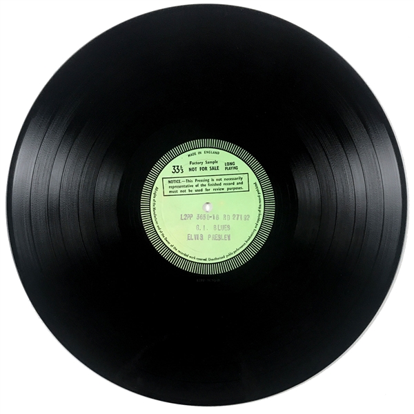 1960 RCA Victor 33 1/3 RPM UK Test Pressing LP for Soundtrack of Elvis Presleys Film <em>G. I. Blues</em>