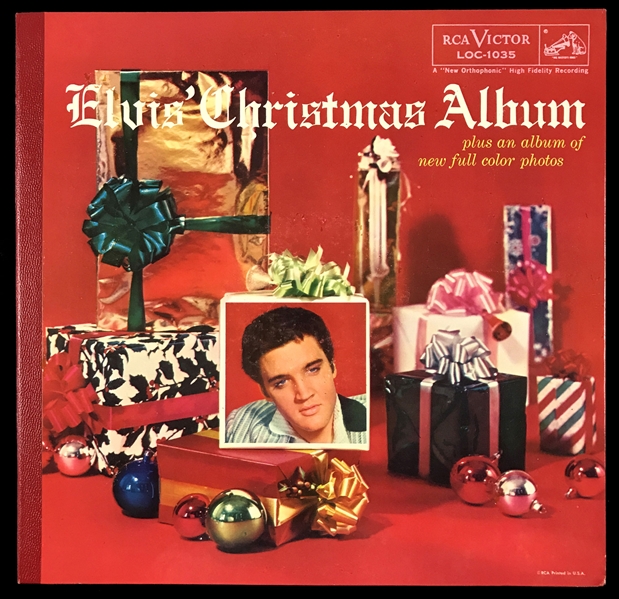 1957 First Pressing of Elvis Presley’s RCA LP <em>Elvis’ Christmas Album</em> with Rare Original “Gift” Sticker