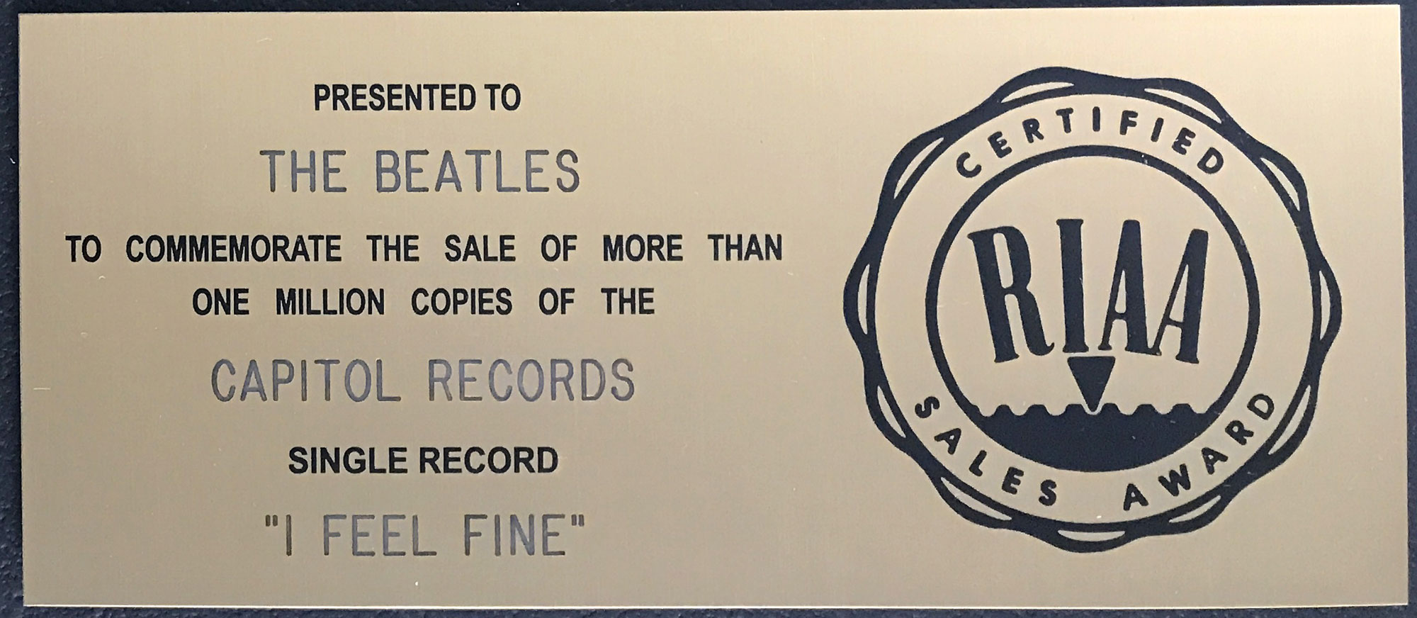 FAKE GOLD RECORD!!!!  Beatles RIAA Gold Record Butcher Cover