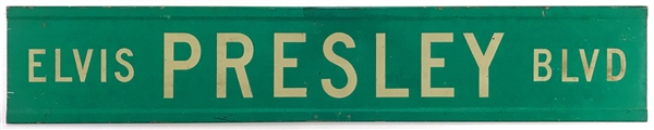“Elvis Presley Blvd” Large Metal Street Sign - One of the Earlier Signs Put Up on Highway 51 Near Graceland