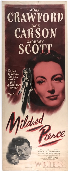 1945 <em>Mildred Pierce</em> Insert Movie Poster Starring Joan Crawford
