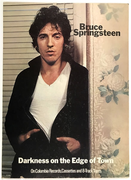 1978 Columbia Records Counter Card for Bruce Springsteens 1978 LP <em>Darkness on the Edge of Town</em> - Never Used!
