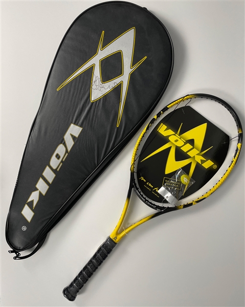 John McEnroe Signed Völkl Tennis Racket and Racket Cover