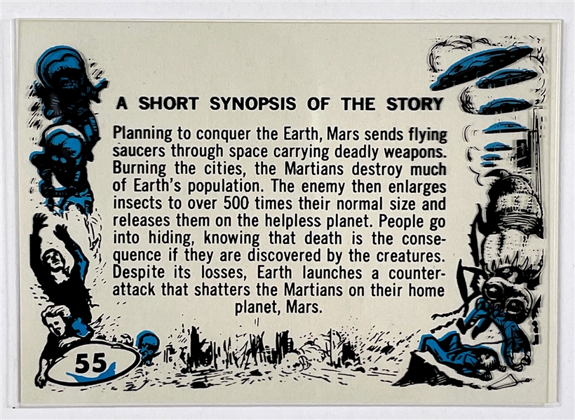 1962 Topps “Mars Attacks” #55 Checklist Production Color Proof with Black and Cyan Plates (2 Pieces)
