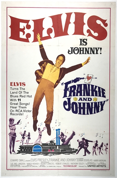 1966 <em>Frankie and Johnny</em> One Sheet Movie Poster – Starring Elvis Presley