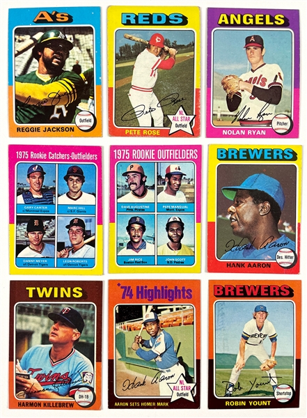 1975 Topps Baseball Complete Set (660) with PSA NM 7 #228 George Brett