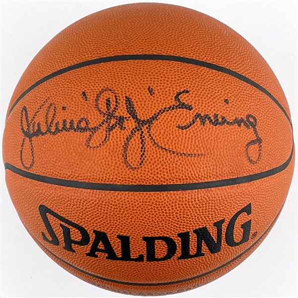 Julius “Dr. J” Irving Signed Spalding Official NBA Leather Basketball