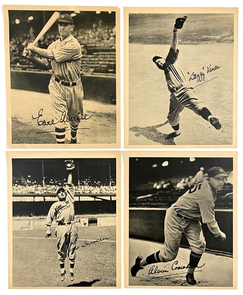 1934 R310 Butterfinger Premiums Collection of Five with Leo Durocher, Earl Averill and Dazzy Vance