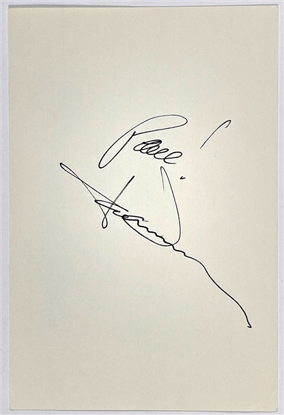1992 John Denver Signed Index Card - "Peace! John Denver"