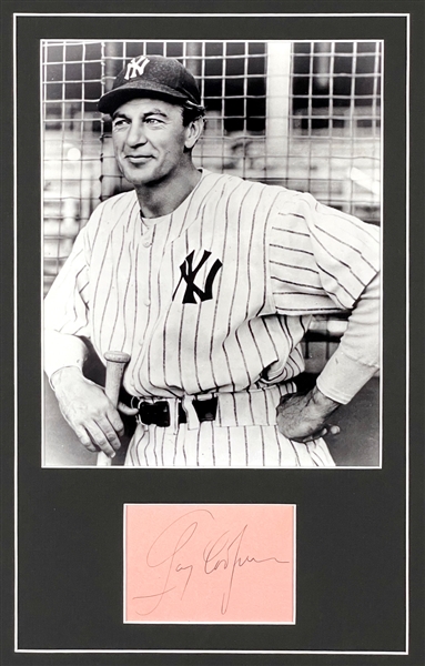 Gary Cooper Signed Autograph Book Page in Display with Photo from 1942 Lou Gehrig Biopic <em>Pride of the Yankees</em>