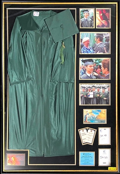 Tobey Maguire as "Peter Parker" Screen Worn Graduation Cap and Gown from 2002 Film <em>Spider-Man</em> with COA from Columbia Pictures
