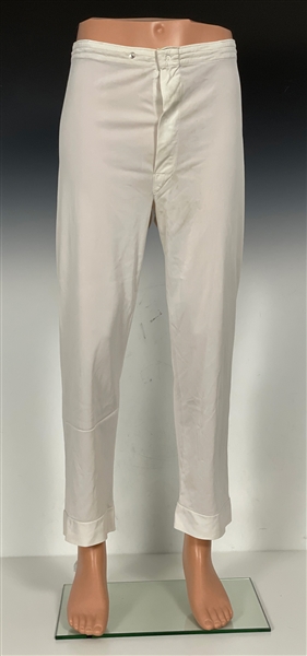 Elvis Presley Owned White Pajama Bottoms – Gifted to Stamps Member Ed Hill – Former Mike Moon Collection