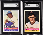 1976 Topps Baseball Complete Set (660) Incl. #330 Nolan Ryan SGC NM-MT 8 & #550 Hank Aaron SGC NM 7
