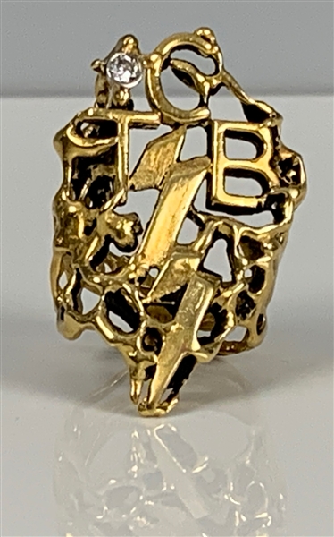 Elvis Presley Owned and Worn “TCB” Gold and Diamond Ring – Never Seen Before Now!!